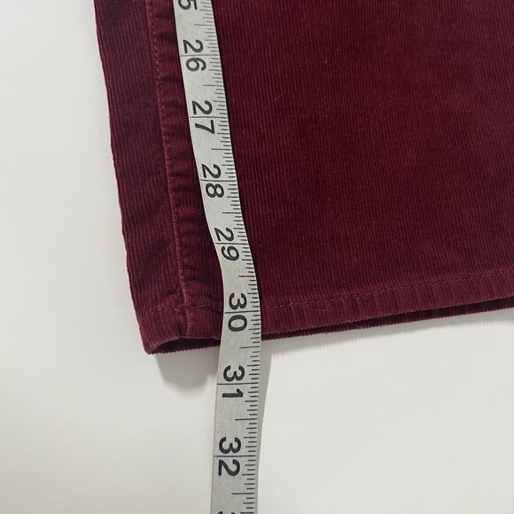 Talbots Flawless Five Pocket Corduroy Pants Size 10 Straight Curvy Burgundy - Picture 11 of 11